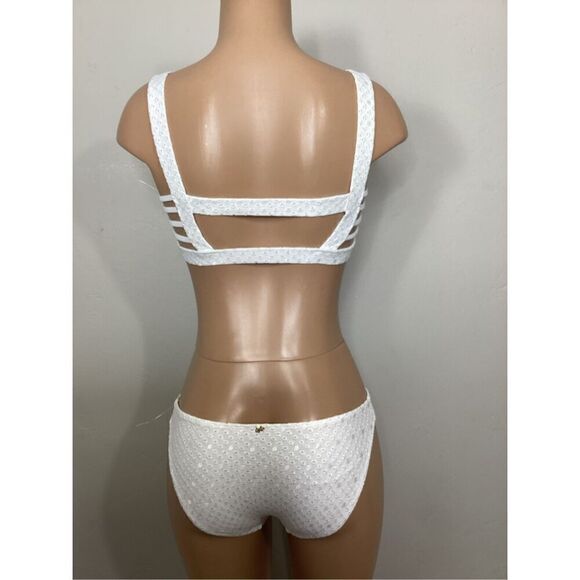 New. Pilyq white bikini set. Medium. Retails $149 - Picture 8 of 14